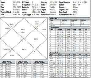 timing of child birth by kp astrology